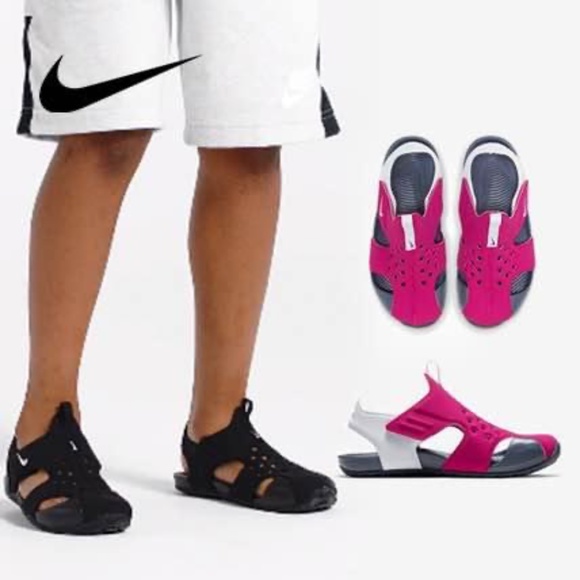 BRAND NEW youth girl Nike nike sunray protect closed toe velcro sandals 2Y 3Y - Picture 5 of 7